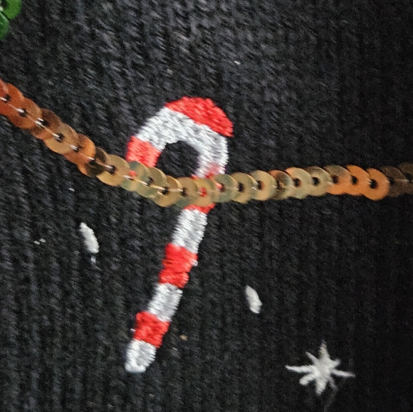 Karen Scott Christmas sweater size 2X lots of sparkling sequins - Picture 5 of 15